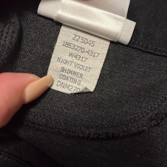 PAIGE Hoxton Ultra Skinny Night Violet Shimmer Glitter Denim - Picture 13 of 16